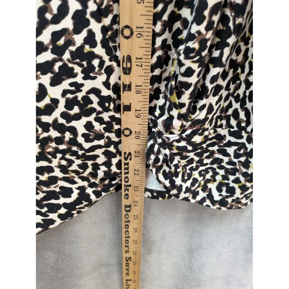 Cabi Top Womens XXL Knotty Tank Leopard Animal Print Casual Edgy‎ Party Y2K 90s